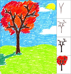 tree fall pastel oil trees project students projects drawing autumn makes think series directed draw pastels grade landscape spring branch