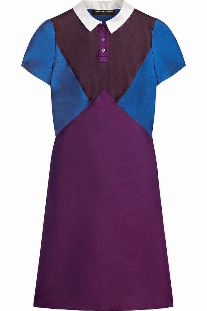 Ostwald Helgason Colour-block twill dress