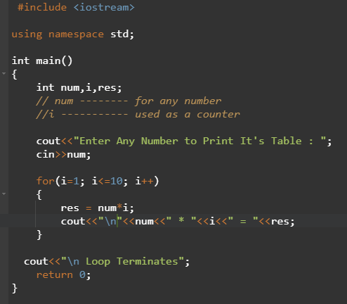 Loops in C++