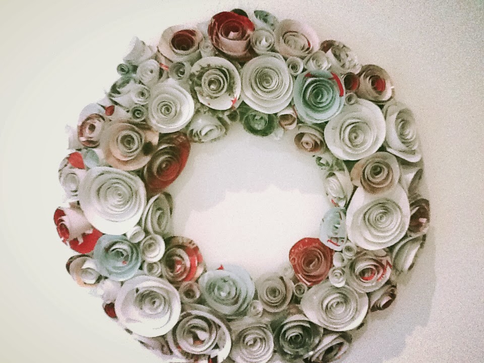 diy christmas wreath paper