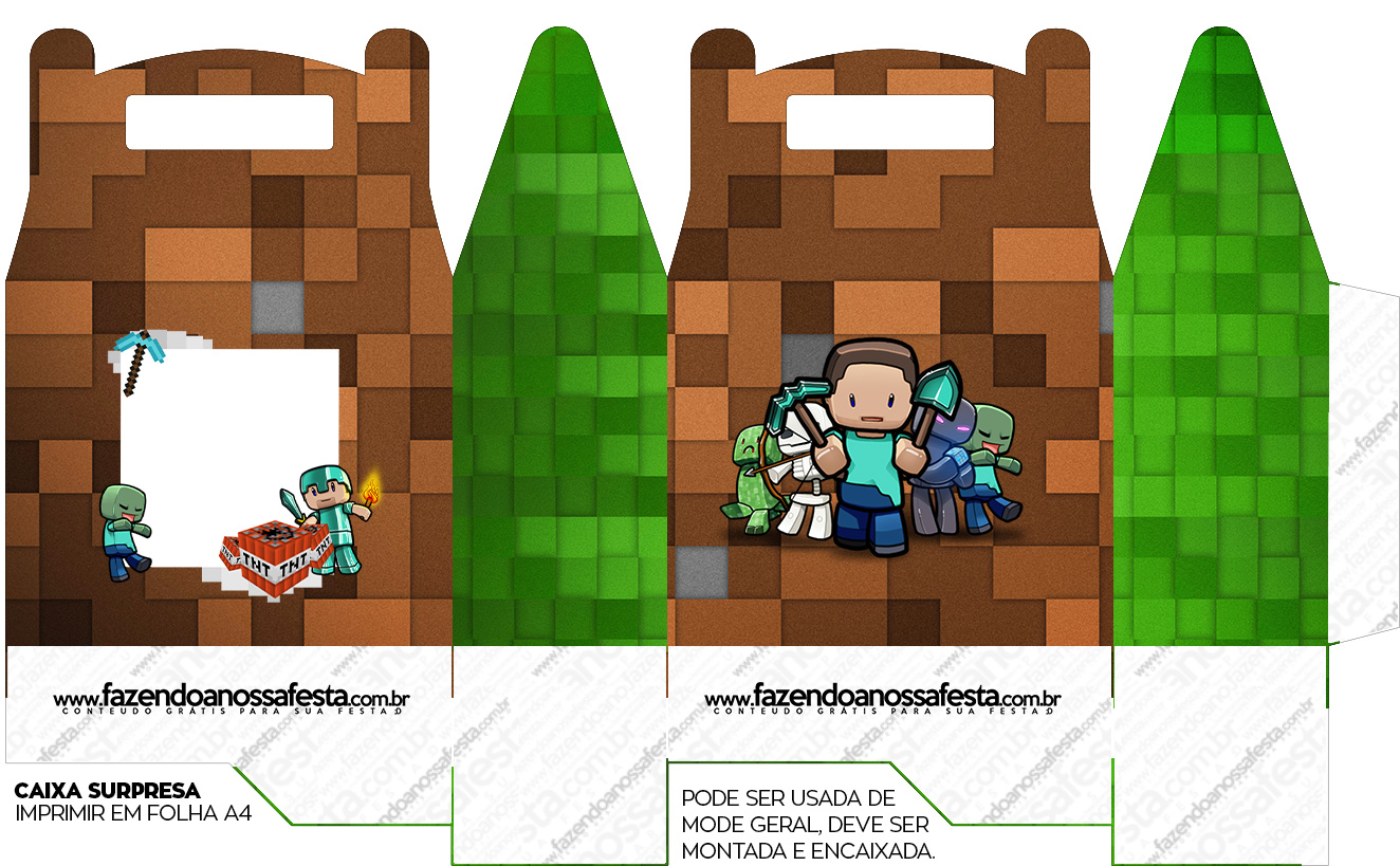 Sam & Braedon costumes just need to find boxes  Minecraft  printables, Minecraft crafts, Minecraft templates
