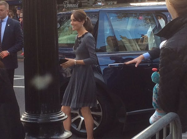 Catherine, Duchess of Cambridge seen arriving at the Islington Town Hall to meet children and mentors from Chance UK's Early Intervention Programme 
