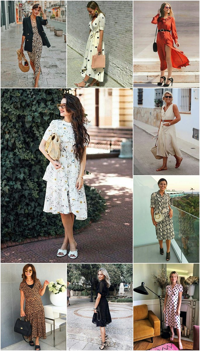 Looks fresquinhos de verão com vestido midi para trabalhar Looks de verão com vestido midi