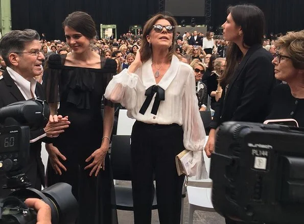 Charlotte Casiraghi, Andrea Casiraghi and Tatiana Casiraghi. organized by the houses of Chanel and Fendi