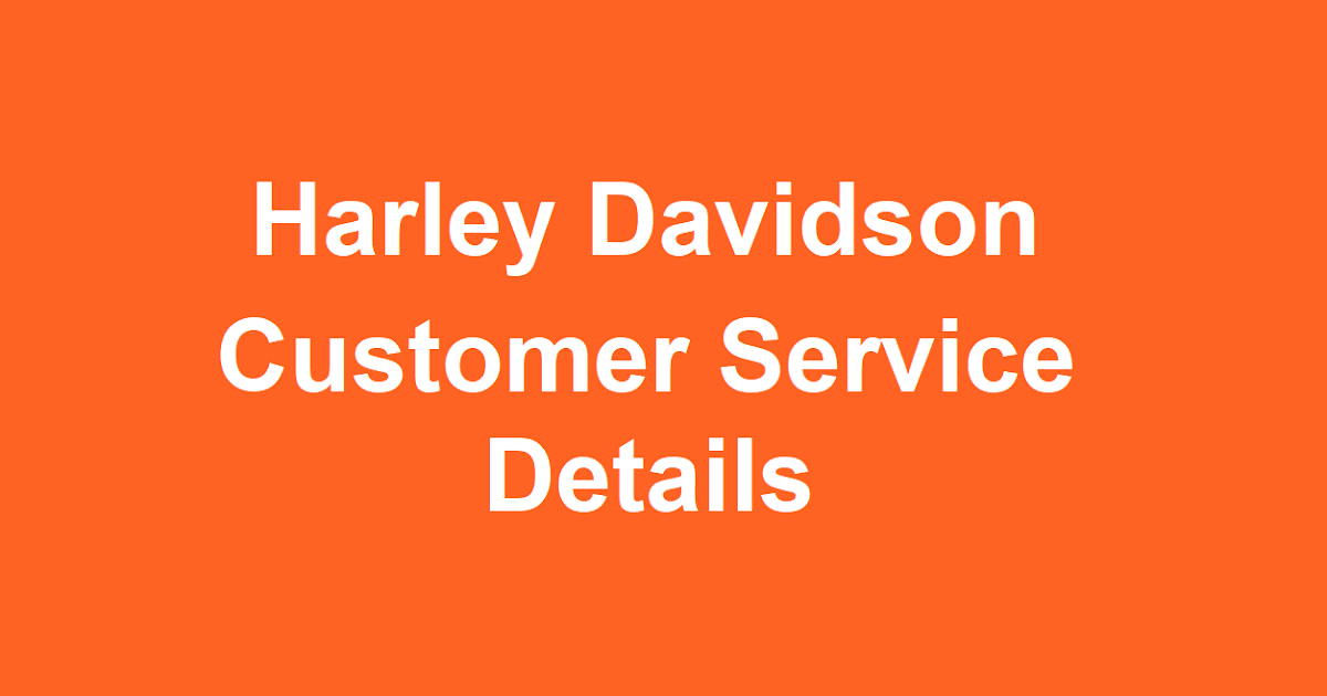 Harley Davidson Customer Service Number