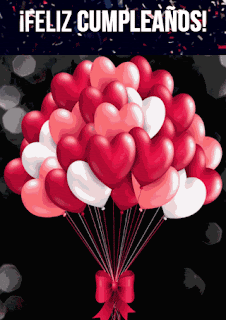 Tarjetas con Movimiento Imágenes gif de feliz cumpleaños para Compartir Postales con Brillos Felicitaciones ANIMADAS GRATIS para WhatsApp globos corazón