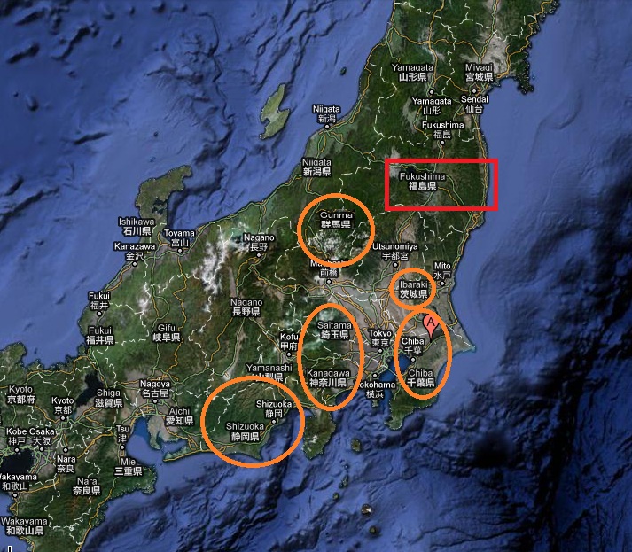 Карта фукусима 1