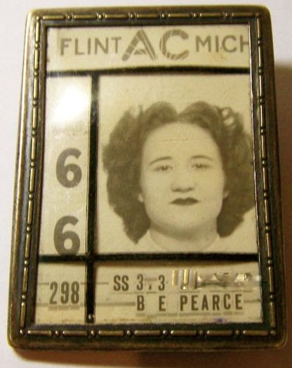 Flint Expatriates: Flint Artifacts: A.C. Spark Plug Employee Badge