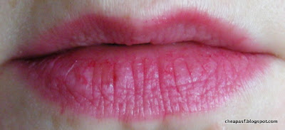 Revlon Colorburst Lacquer Balm in Flirtatious after a couple of hours of wear