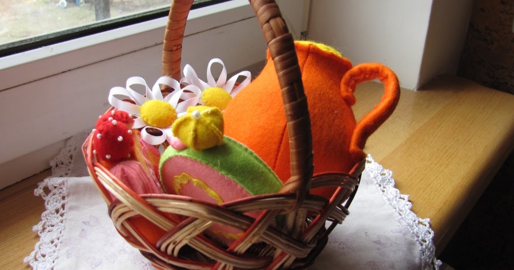 Корзинка с пирожками для красной шапочки картинка для детей