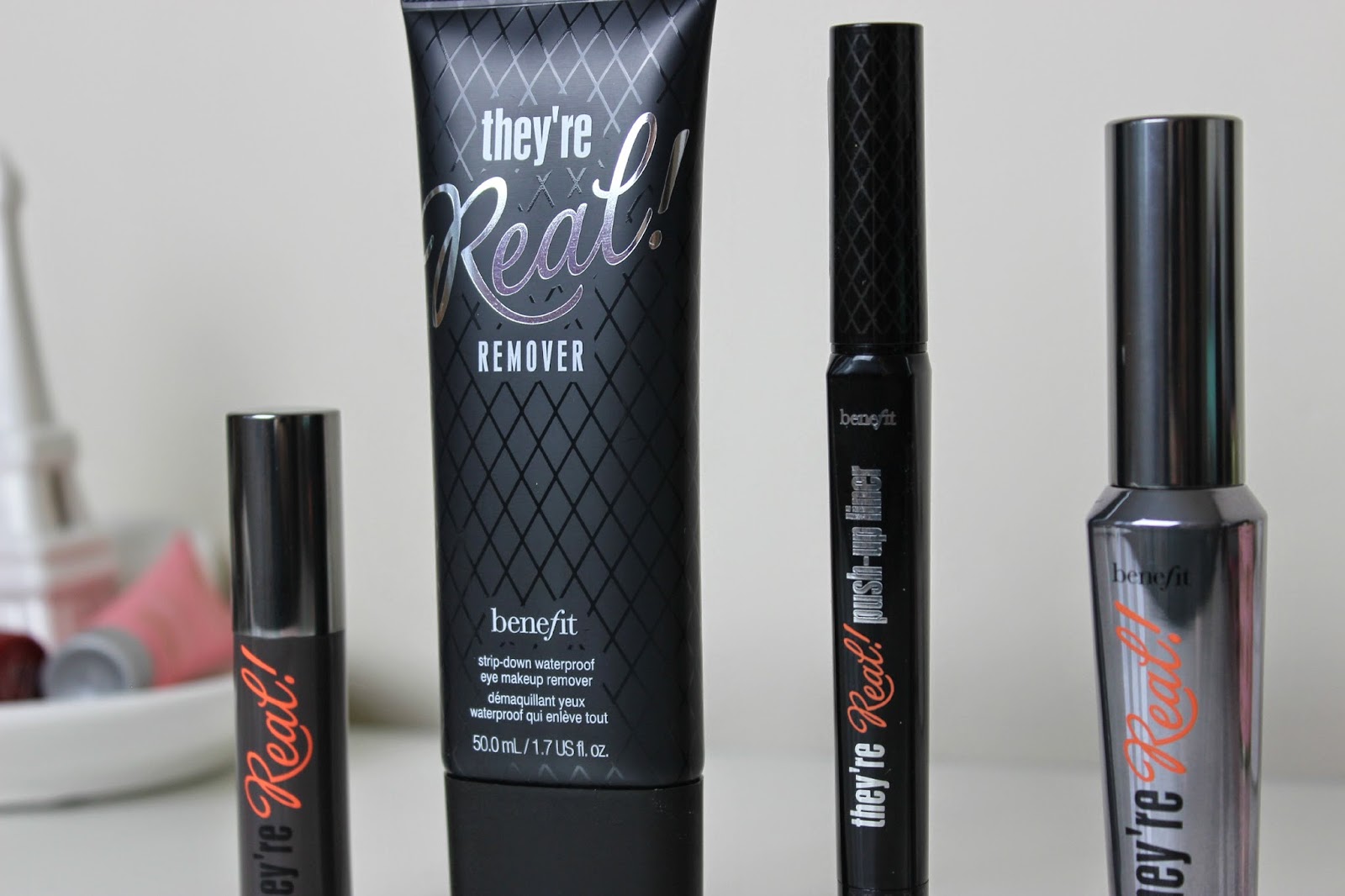 A picture of Benefit They're Real! Mascara, They're Real! Push-Up Liner and They're Real! Remover