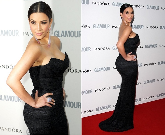 MILD: Kim Kardashian at the Glamour Women of the Year Awards 2011