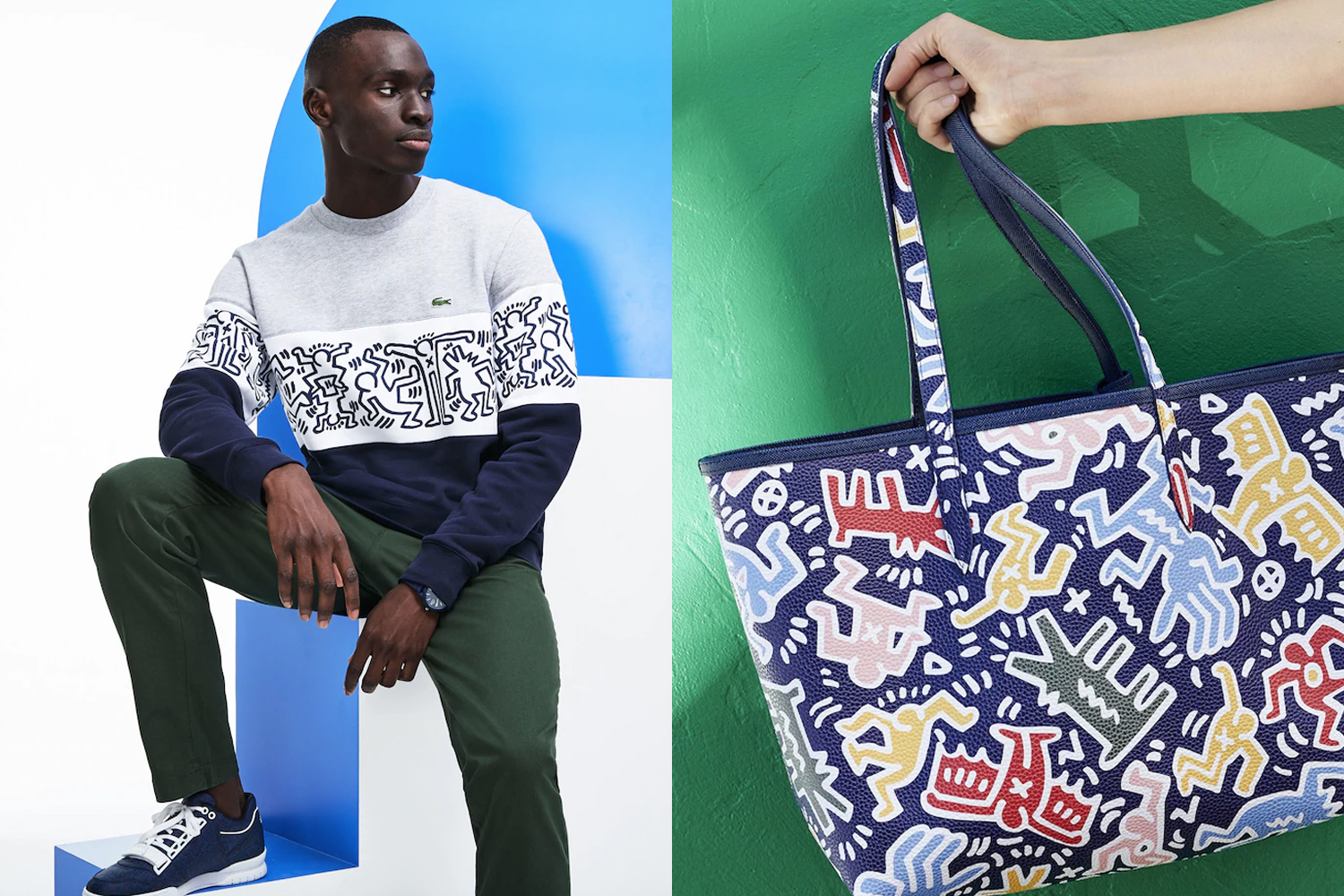lacoste keith haring backpack