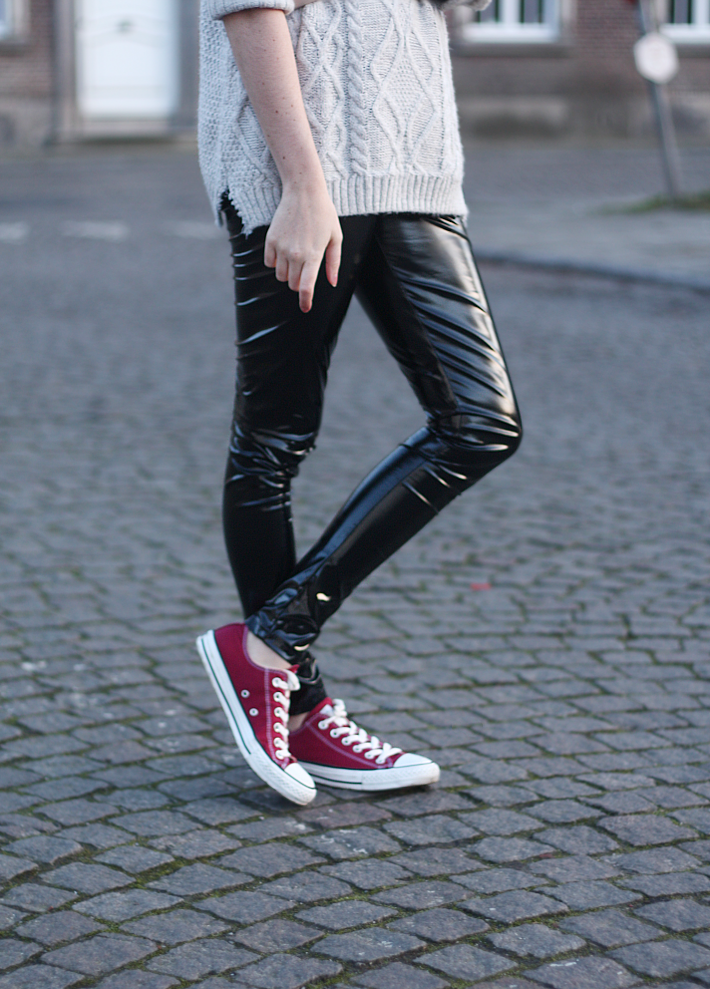 PVC Leggings, Converse and Roll Neck Knit - THE STYLING DUTCHMAN.
