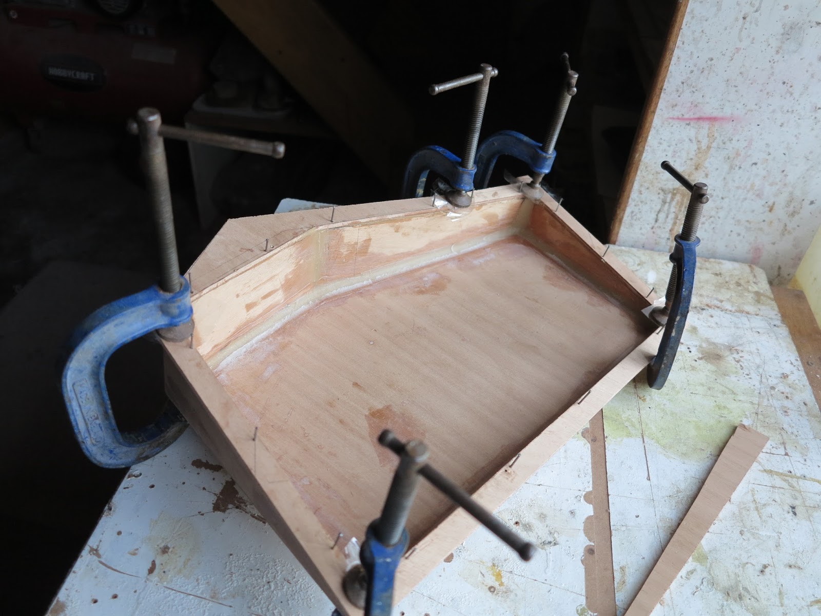 CKD Boats Roy Mc Bride Plywood boat kits, a shower tray in wood epoxy