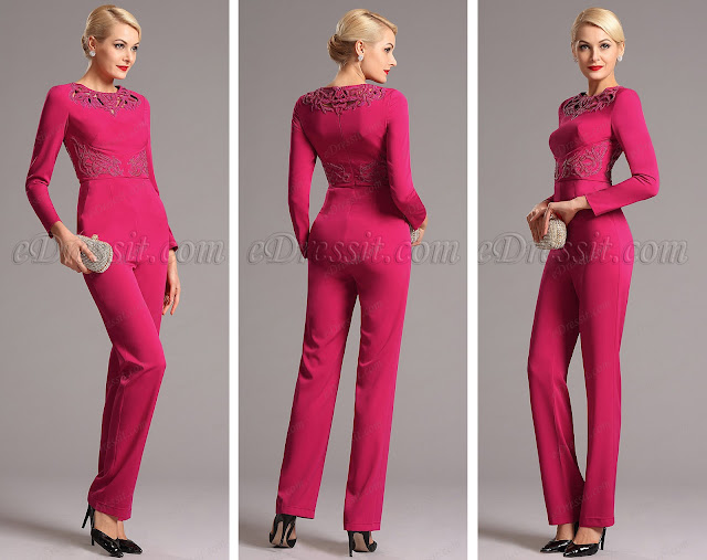 womens hot pink jumpsuit