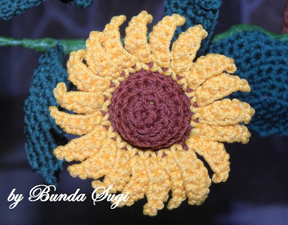 Pola Bunga Matahari Rajut / Pola Bunga Rajut Maya Crafts