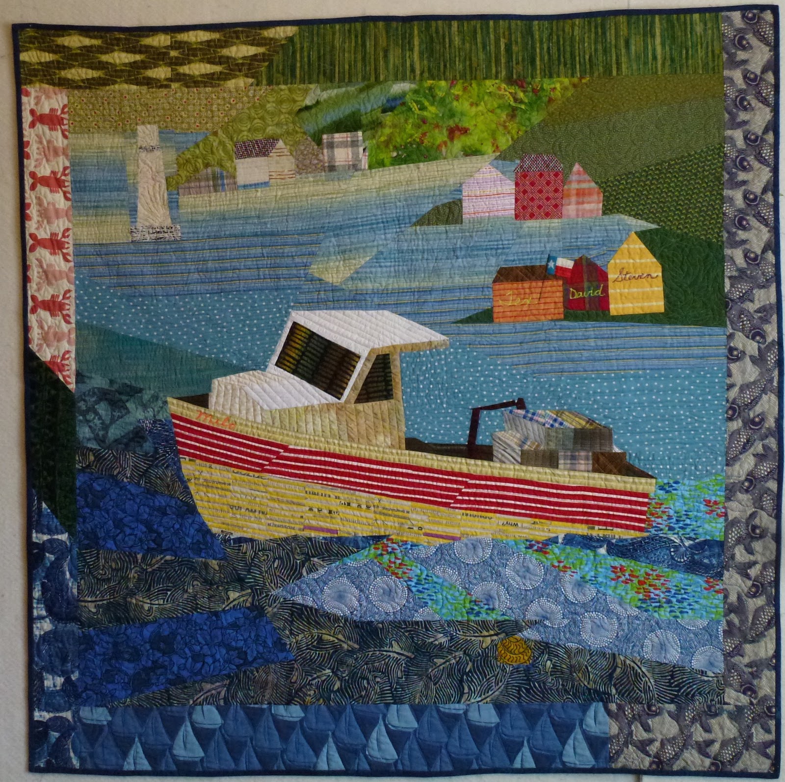 Fret Not Yourself Lobster Boat Quilt for a Special Person
