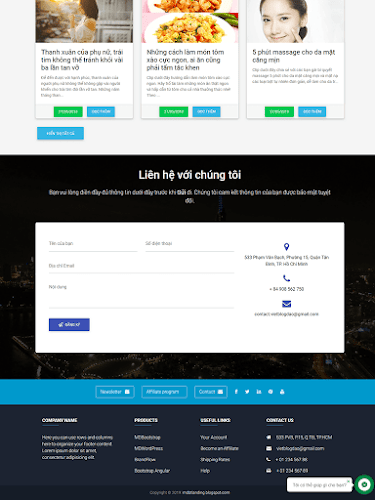 Material Design Bootstrap Landing Page Template