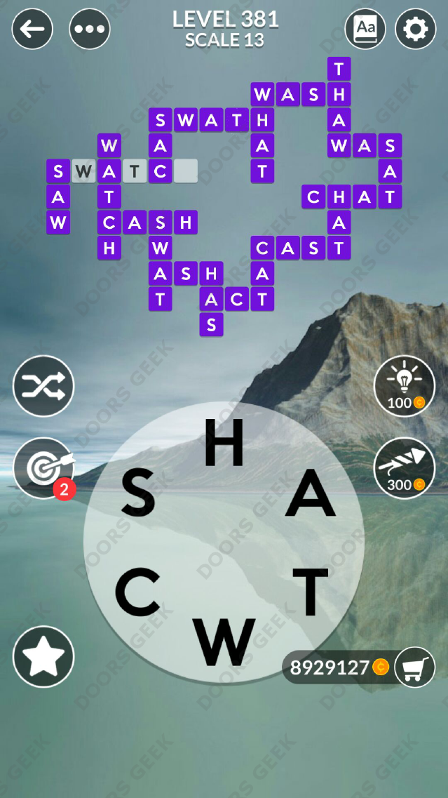 Wordscapes Level 381 Answers ~ Doors Geek