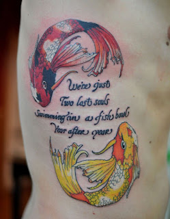tatuaje de pez koi con frase y significado