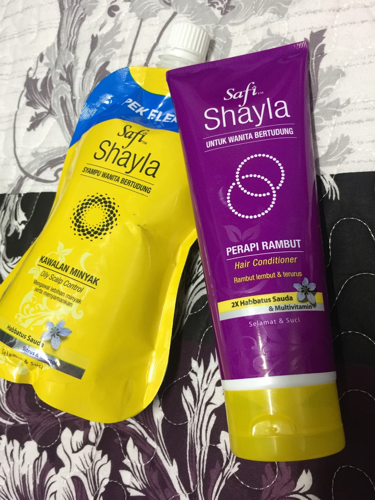 safi shayla, syampu wanita bertudung, penjagaan rambut istimewa
