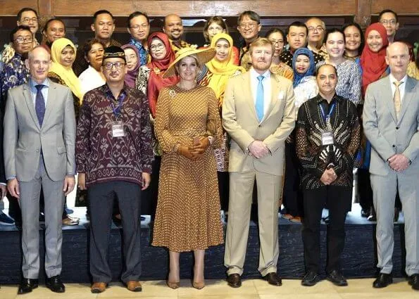 Queen Maxima wore a new polka-dot print dress by Zimmermann. It is the largest Hindu Javanese temple complex in Indonesia