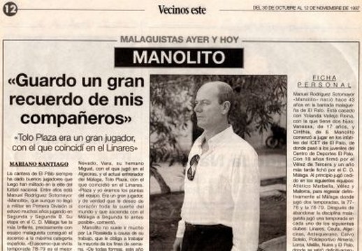 Fallece Manolito, ex jugador del CD Málaga