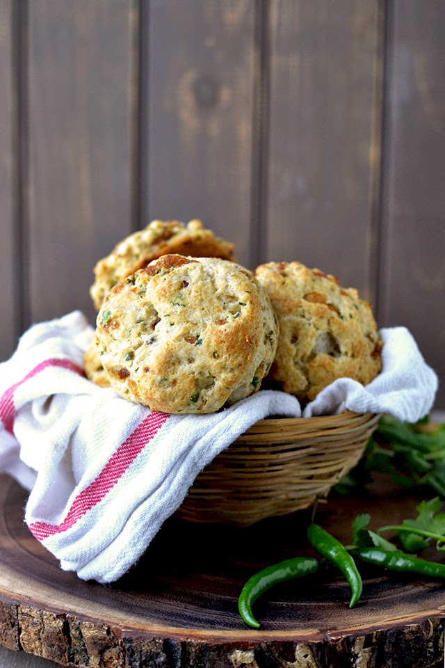 Caramelized Onion Biscuits with Indian flavors