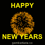Gambar Animasi DP BBM Selamat Tahun Baru 2016, Happy New Year Bergerak Terbaru