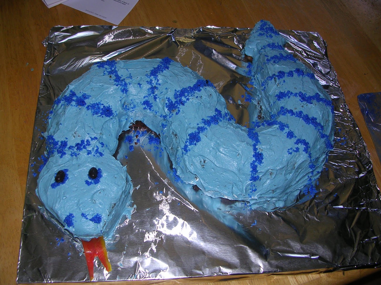 MommaB J turns 5 and wants a "snake cake"