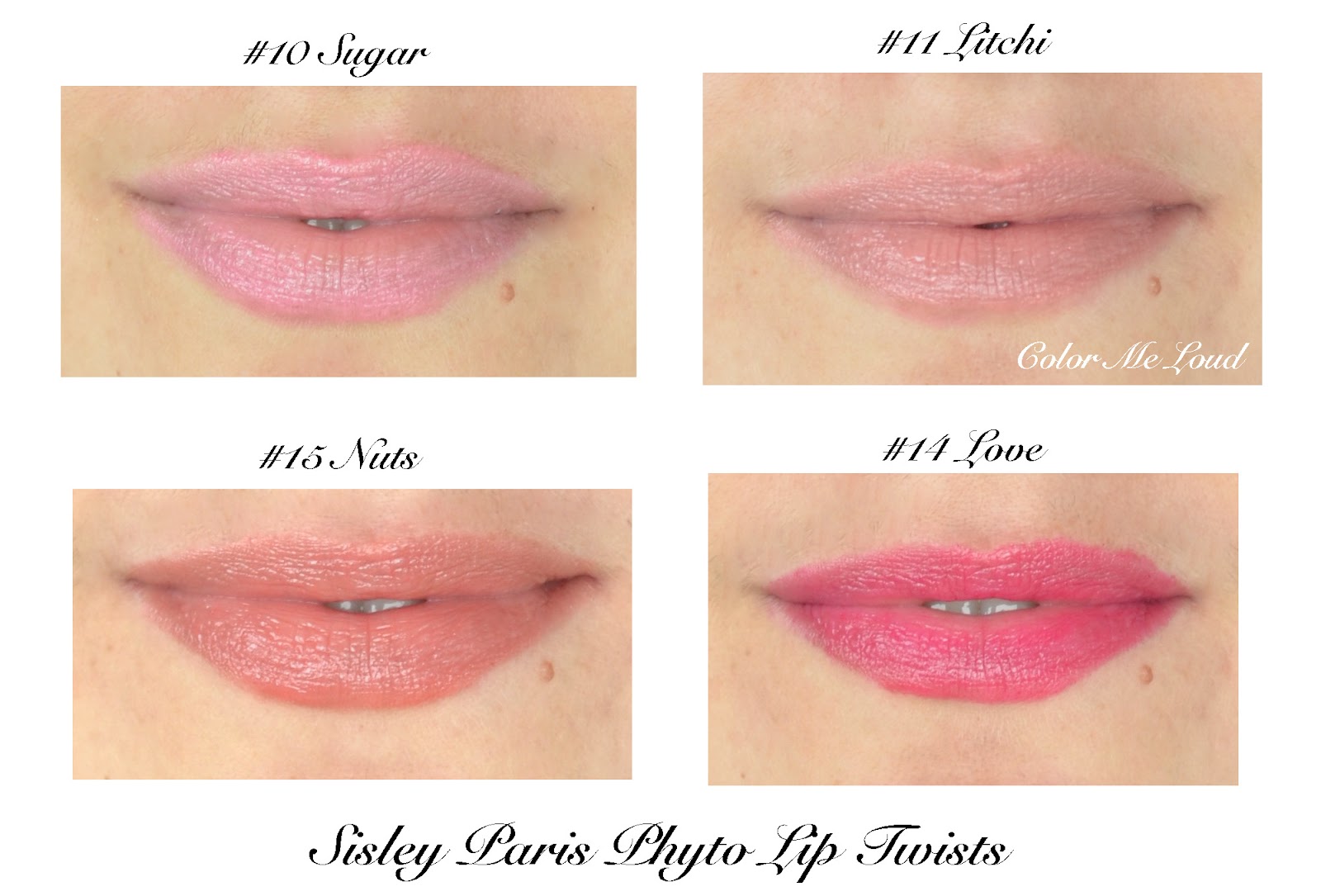 Sisley Paris Phyto Lip Twists #10, #11, #14, #15 & Eye Twists #10, #11,  Review, Swatch & FOTD