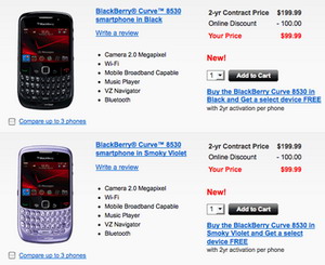 BlackBerry Curve 8530 now available on Verizon
