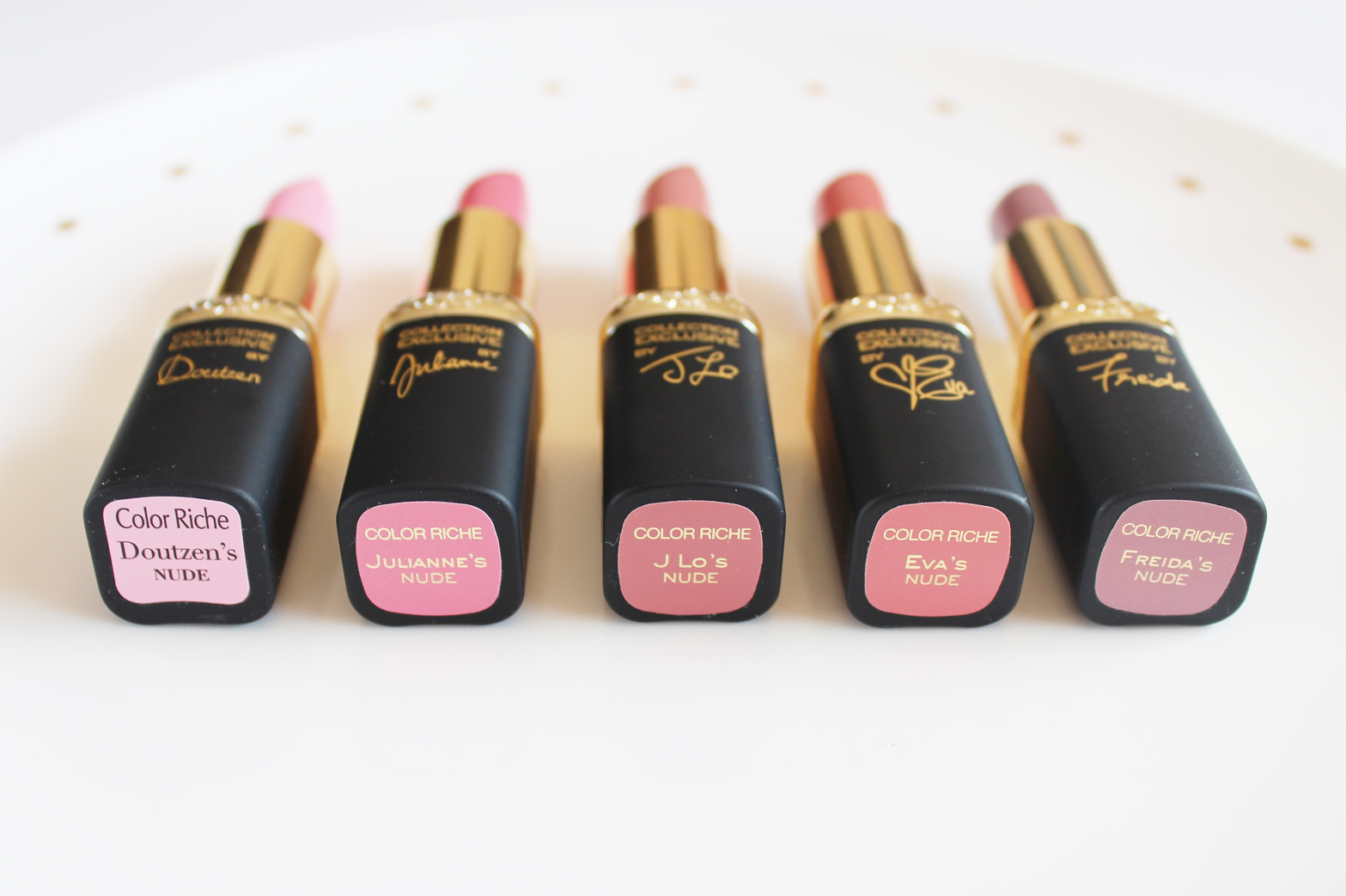 Paris Oreal Riche Exclusive Colour Swatches Lipstick Nudes Loreal Lipsticks M...