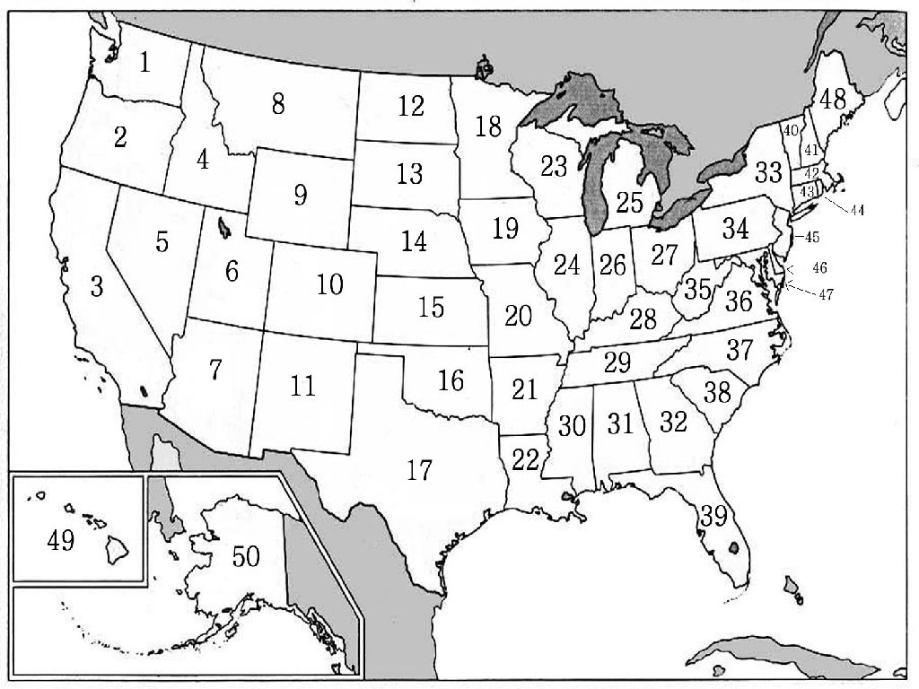 Numbered United States Map Usa Map 2018 Numbered United States Map Usa Map 2018