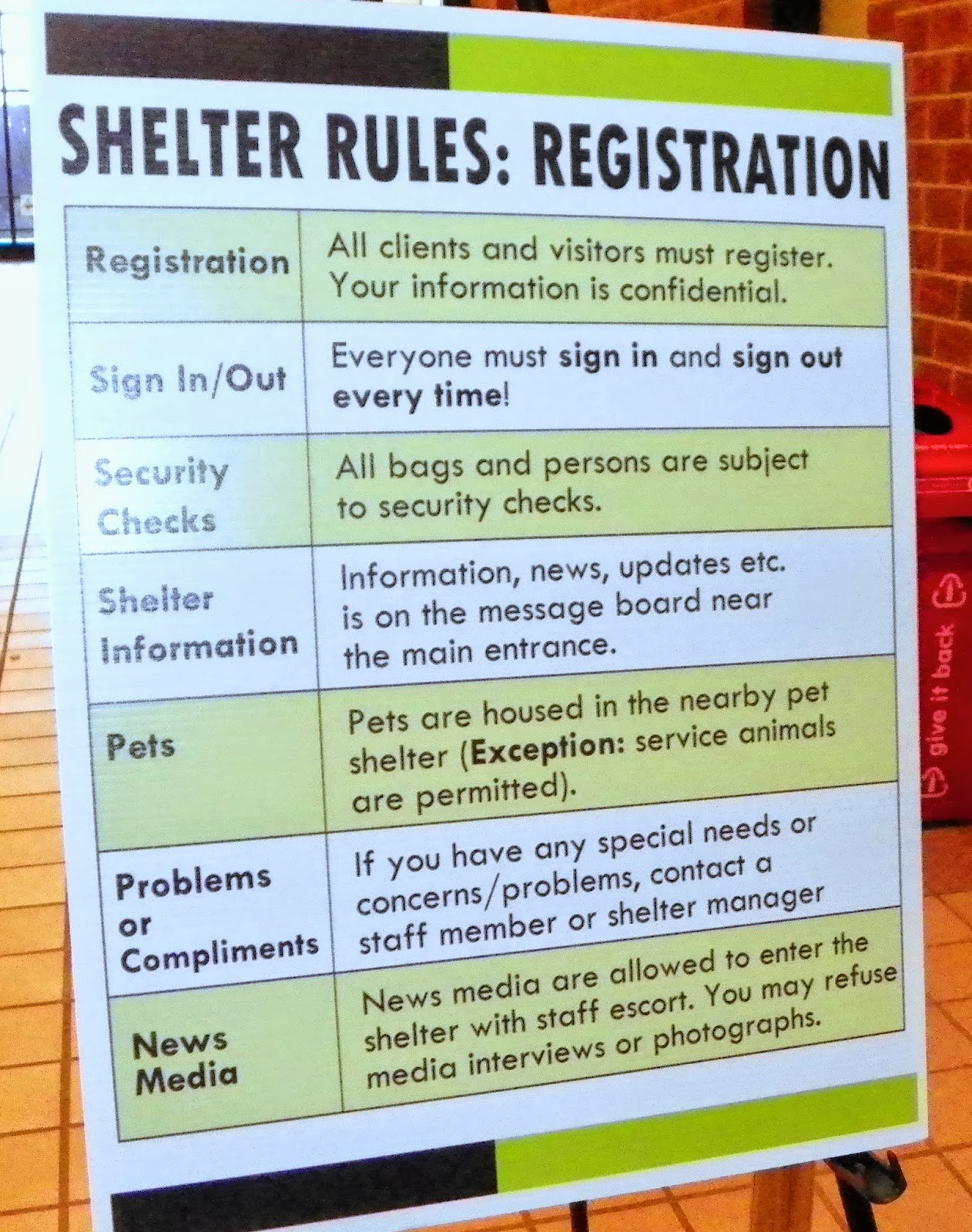 Only in The Republic of Amherst Shelter In A BIG Place