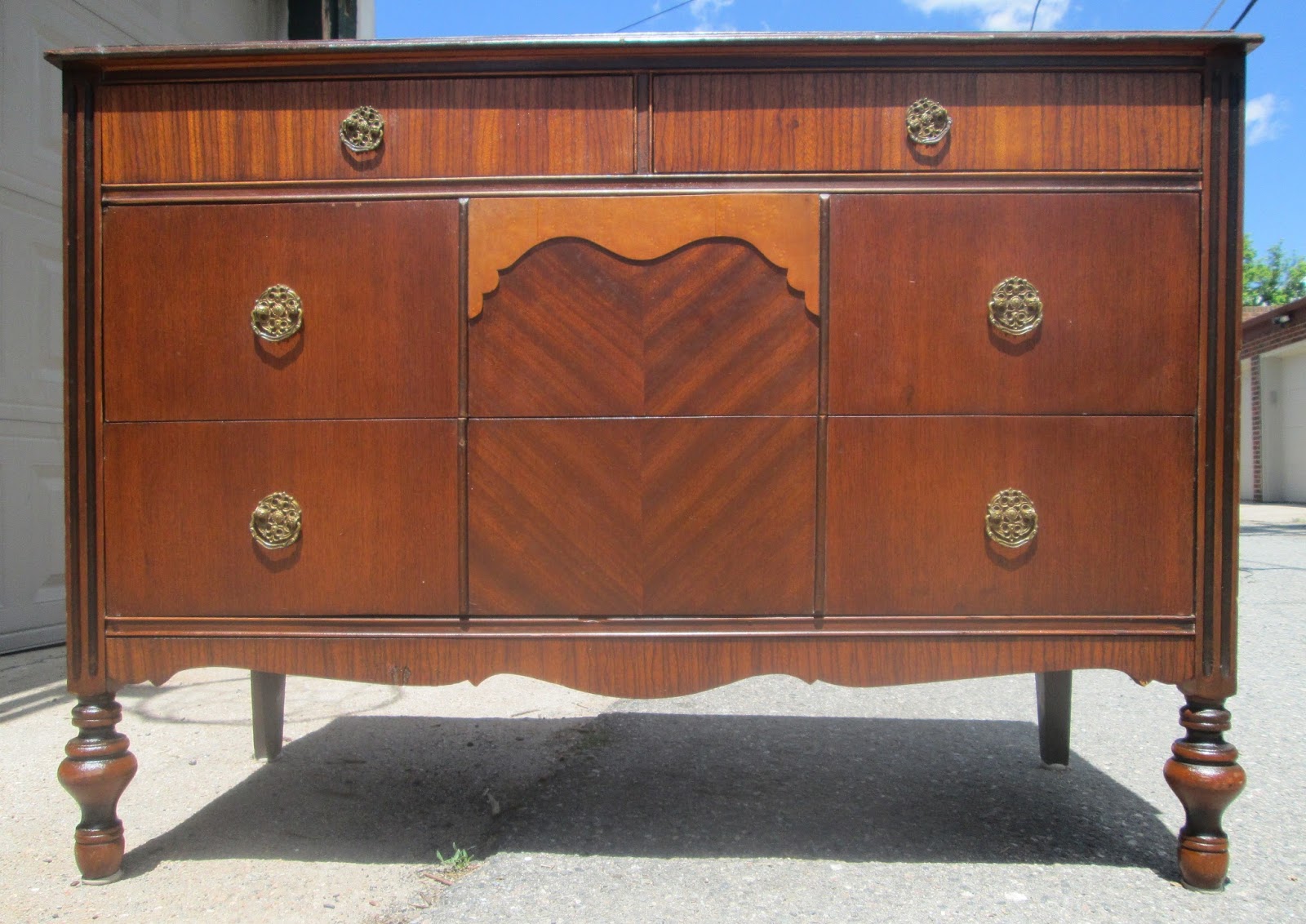 BoHO Chic Antique Dresser / Buffet / Sideboard Dresser Walnut SOLD