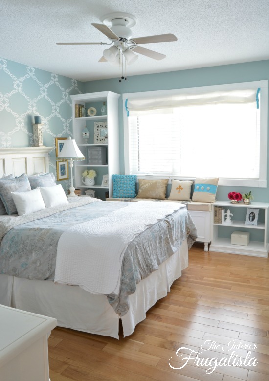 A Custom DIY Window Seat And Bookcase In The Master ...