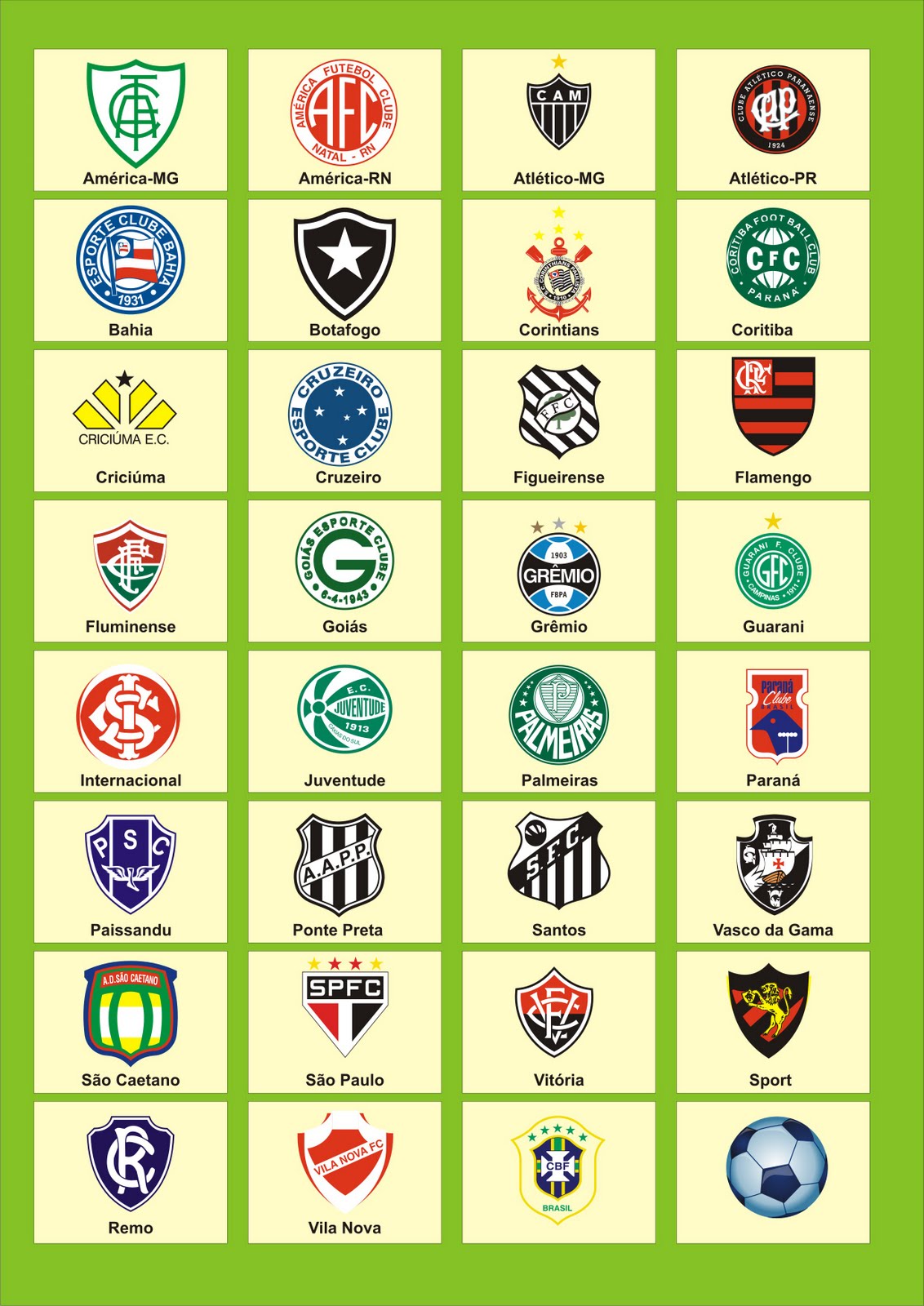 Qual é o símbolo do time mais bonito do Brasil?