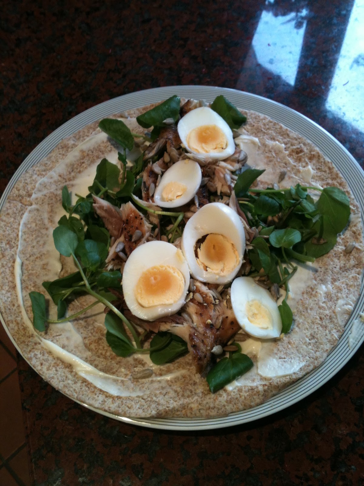 Mummy Eats Happy Smoked Mackerel and Boiled Egg Wraps