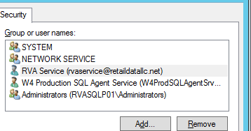 RajSQL: The application-specific permission settings do not grant Local