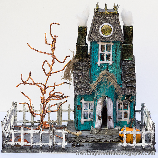 Layers of ink - Halloween Manor House Tutorial by Anna-Karin with Sizzix dies by Tim Holtz.