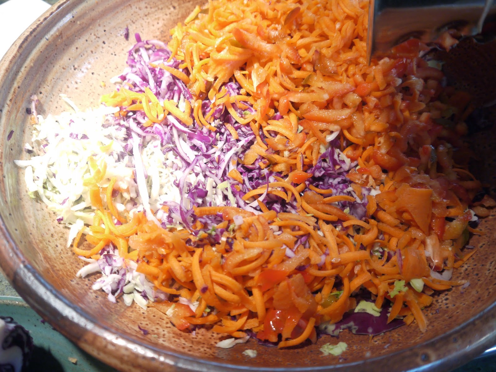 Thai Rice Noodle Cabbage Salad with Kaffir lime Chili Dressing