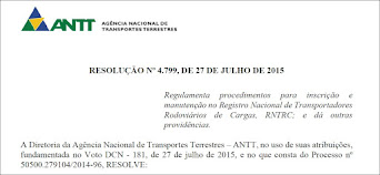 RESOLUÇÃO 4799 ANTT