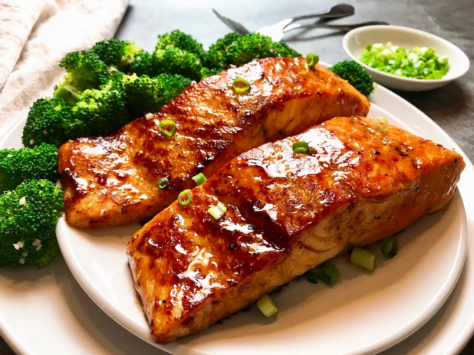 Pan Seared Salmon with Buttery Hoisin Glaze