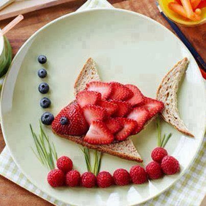 nice creation from strawberry and bread