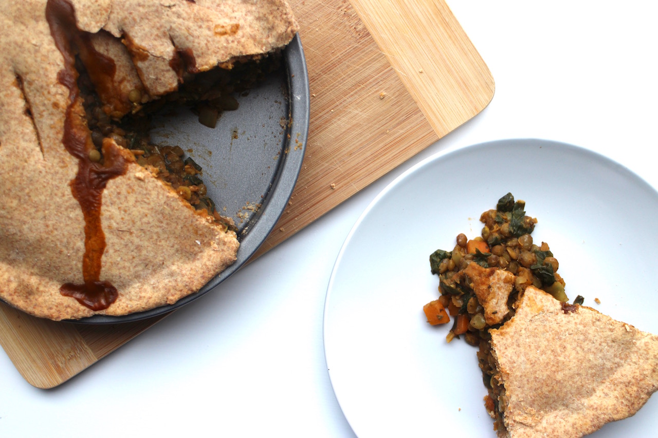 Curried lentil and spinach pie Ginger Kitchen