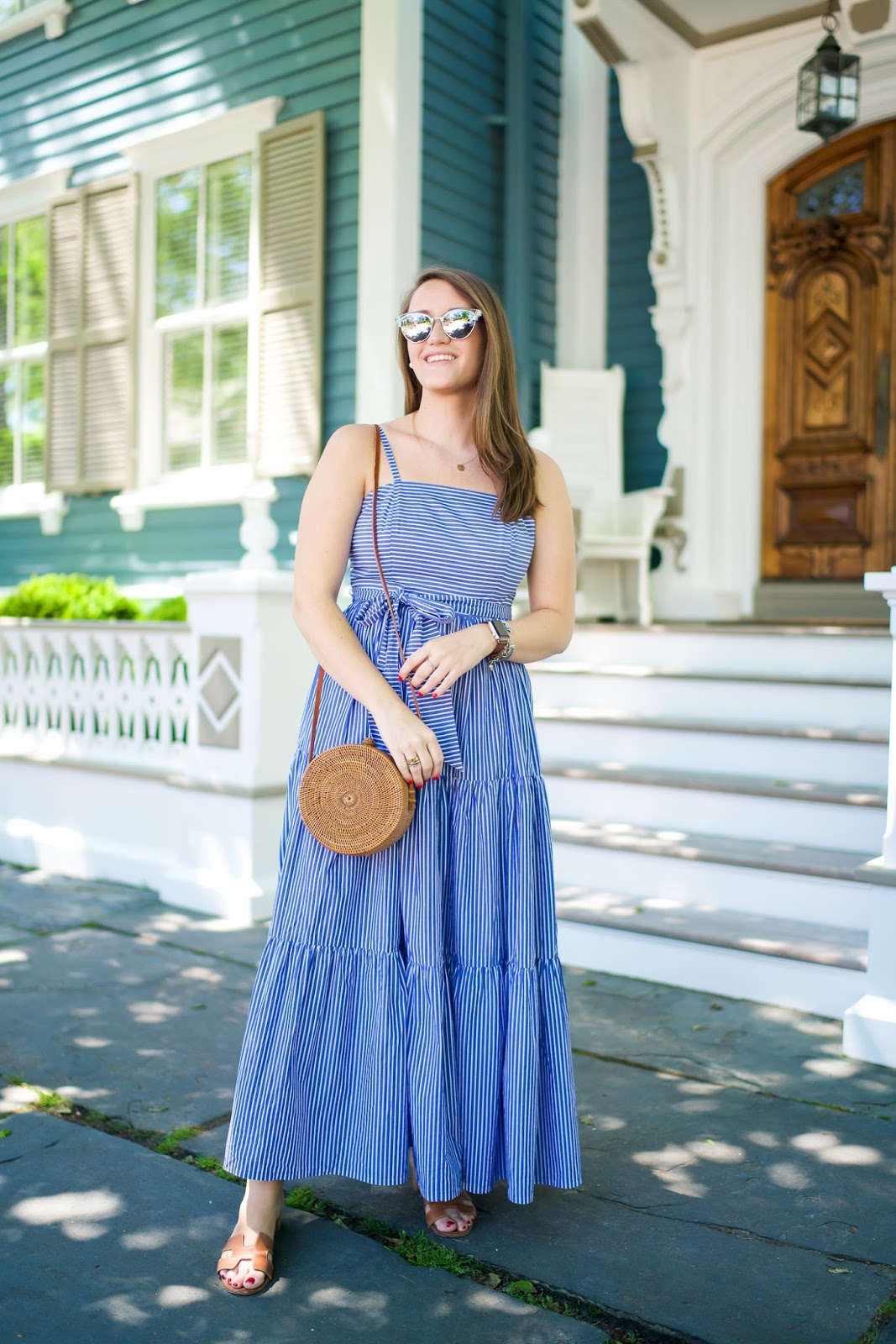 Tiered Maxi Dress in Nantucket | Connecticut Fashion and Lifestyle Blog ...