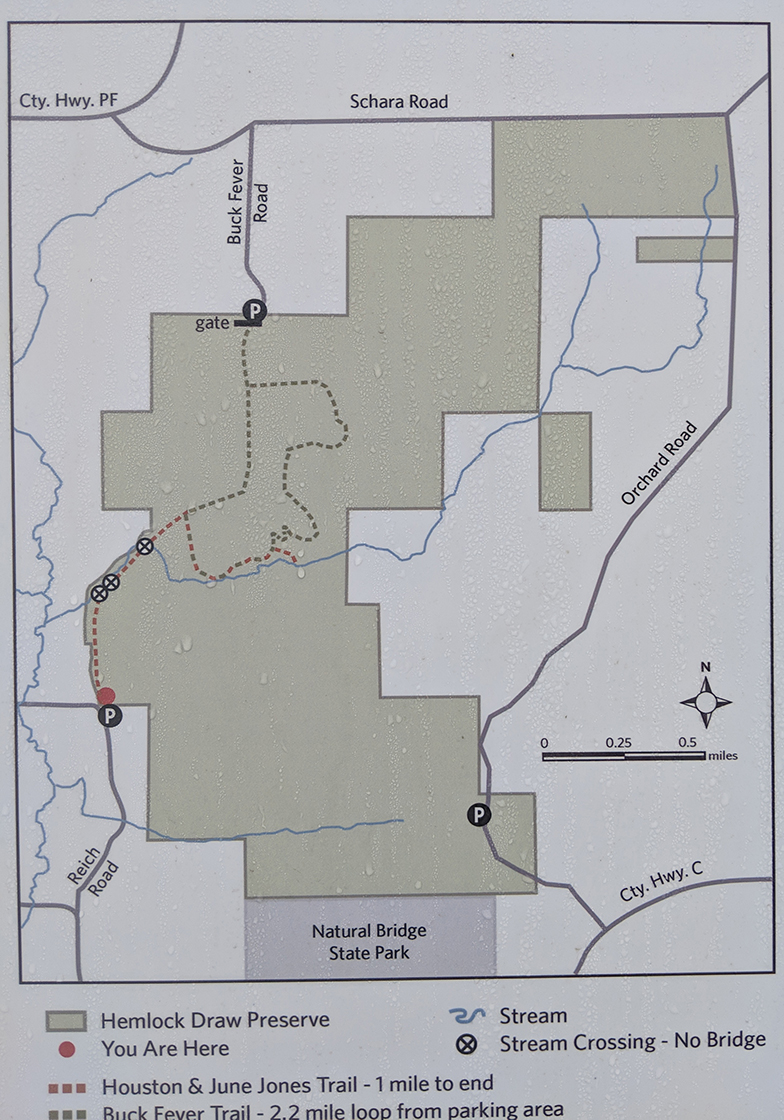 Trail map for Hemlock Draw State Natural Area
